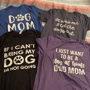Bundle of 4 Dog Mom Shirts